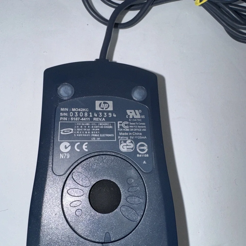 HP MO42KC Mouse p/n 333530-001‎ - PS2 Ball, Tested & Works!